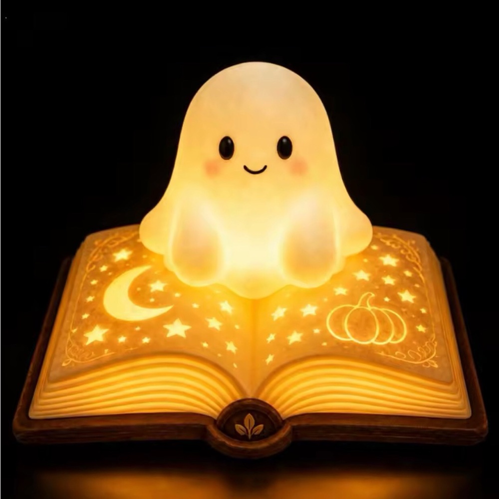Cute Ghost Book Night Light